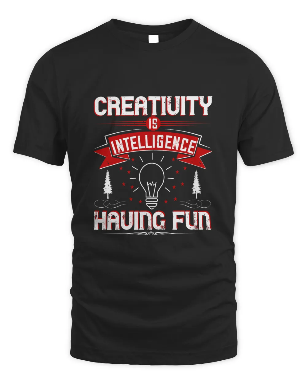 Creativity Is Intelligence Having Fun-01 Men's Standard T-Shirt black s