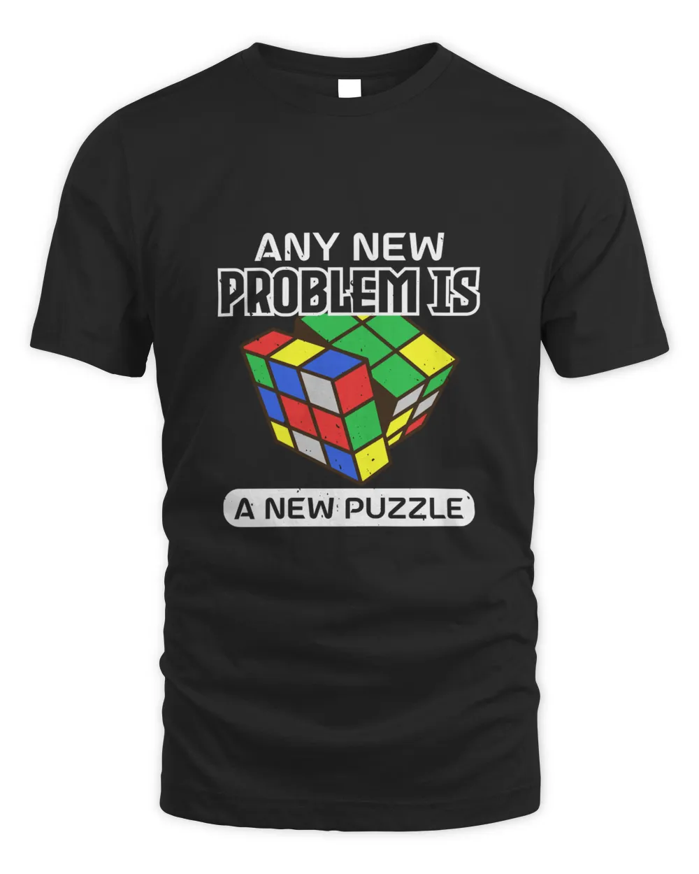 Any new problem is a new puzzle-01 Men's Standard T-Shirt black s