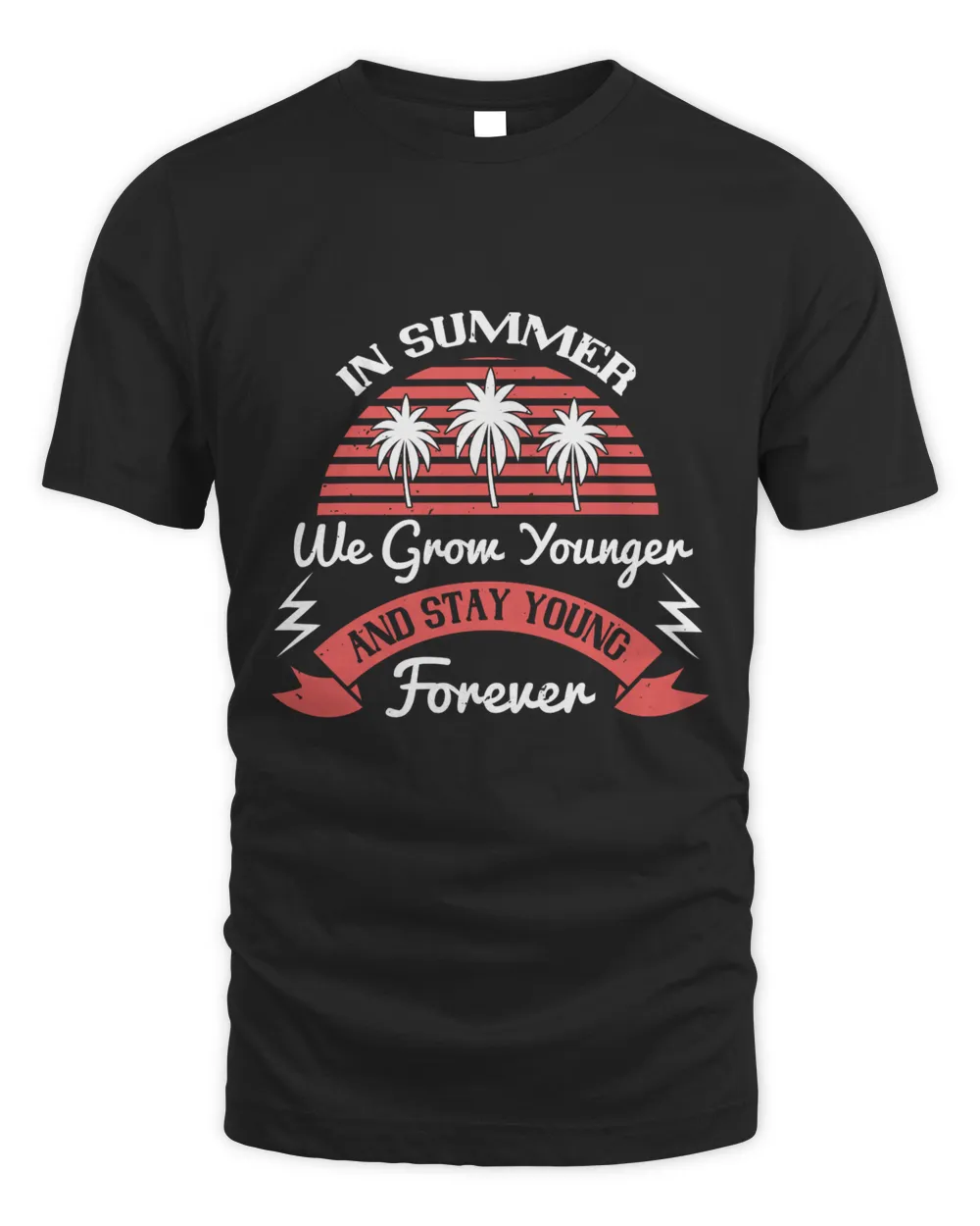In summer, we grow younger and stay young forever-01 Men's Standard T-Shirt black s