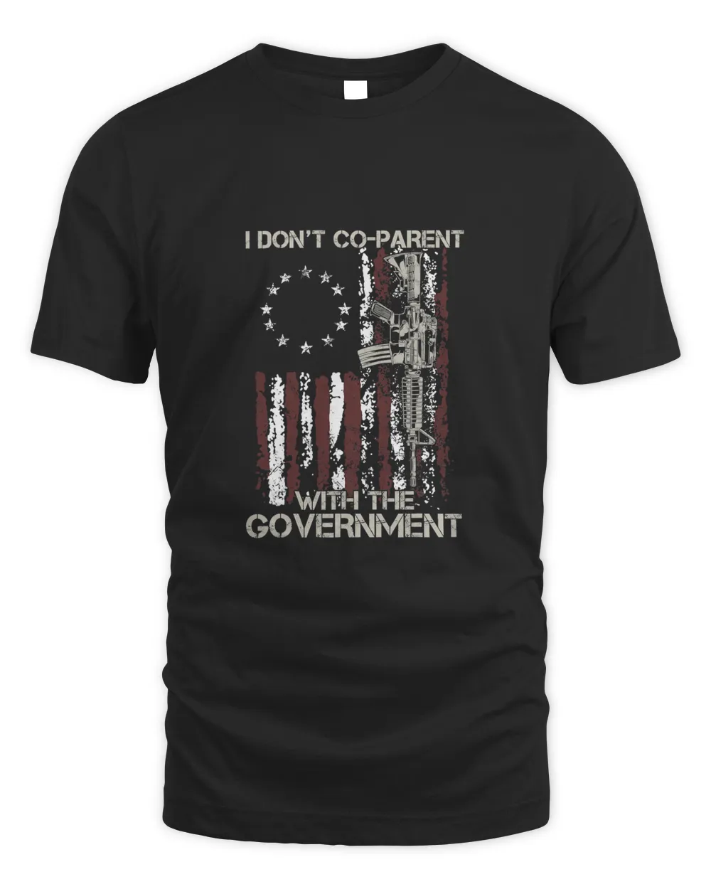 Vintage American Flag I Don’t Coparent With The Government T-Shirt