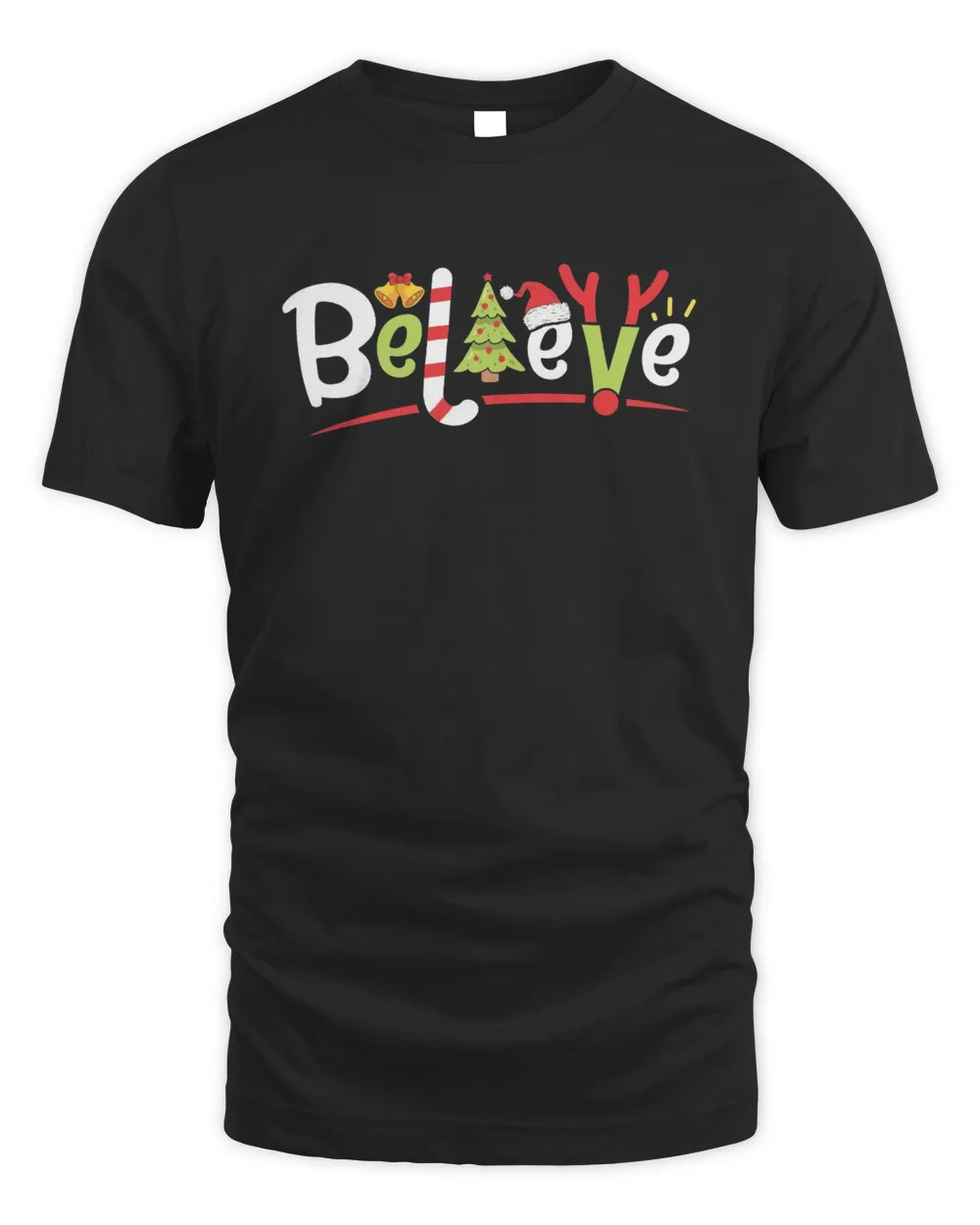 Believe Christmas Men's Standard T-Shirt black s