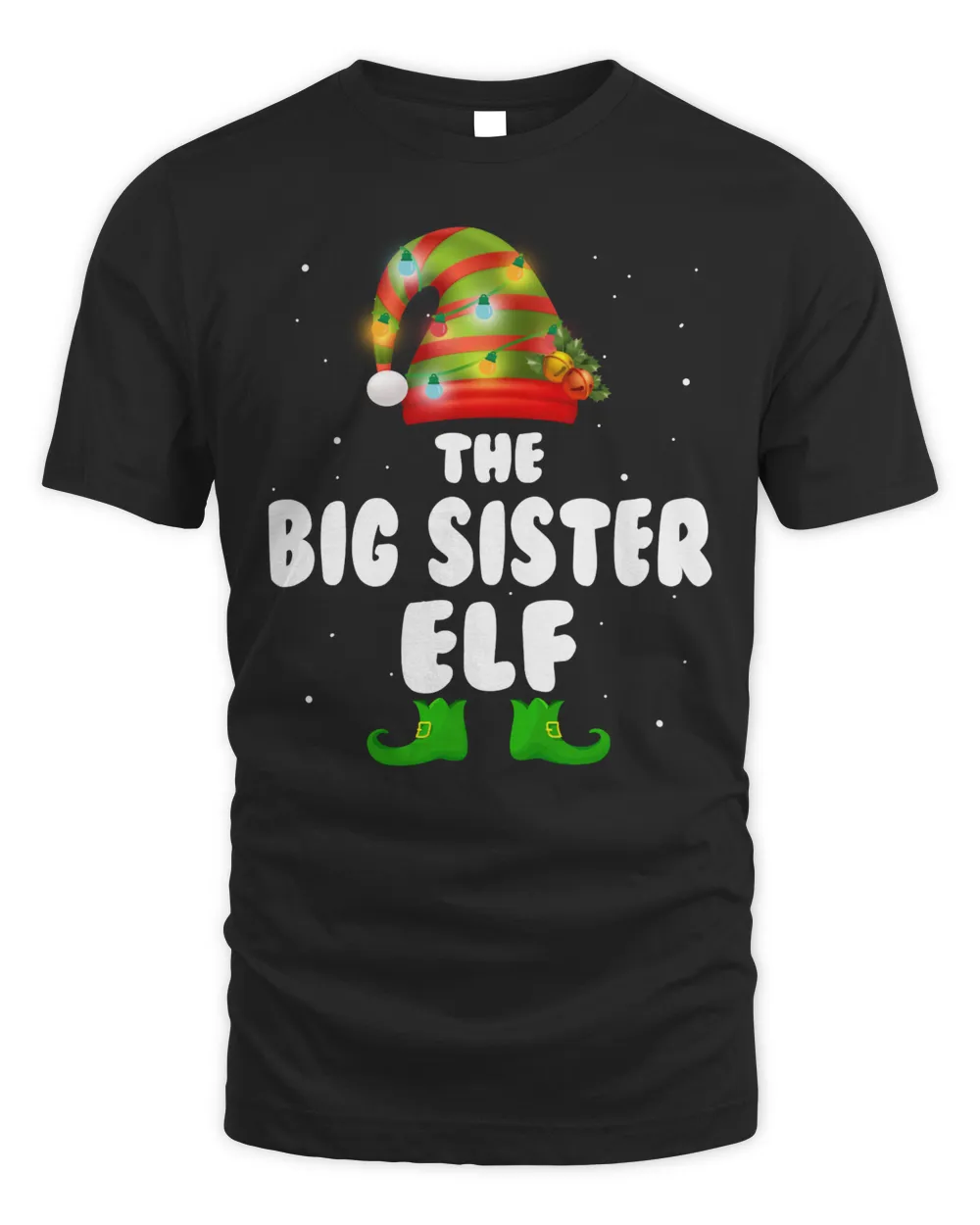 Big Sister Gifts Matching Family Funny The Big Sister ELF Christmas PJS Group