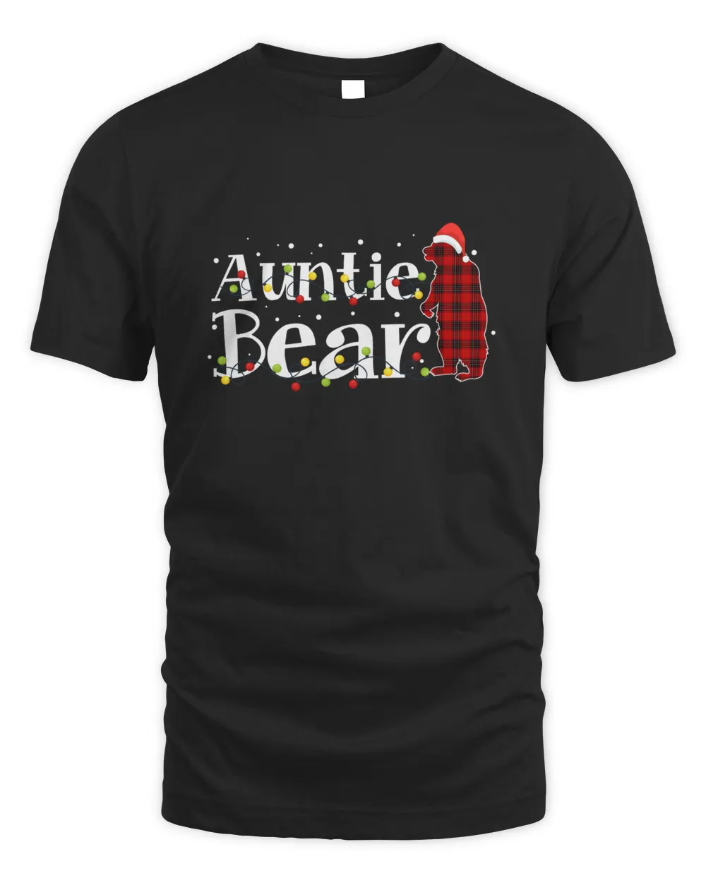 RD Auntie Bear Shirt Red Buffalo Plaid Auntie Bear Pajama Shirt