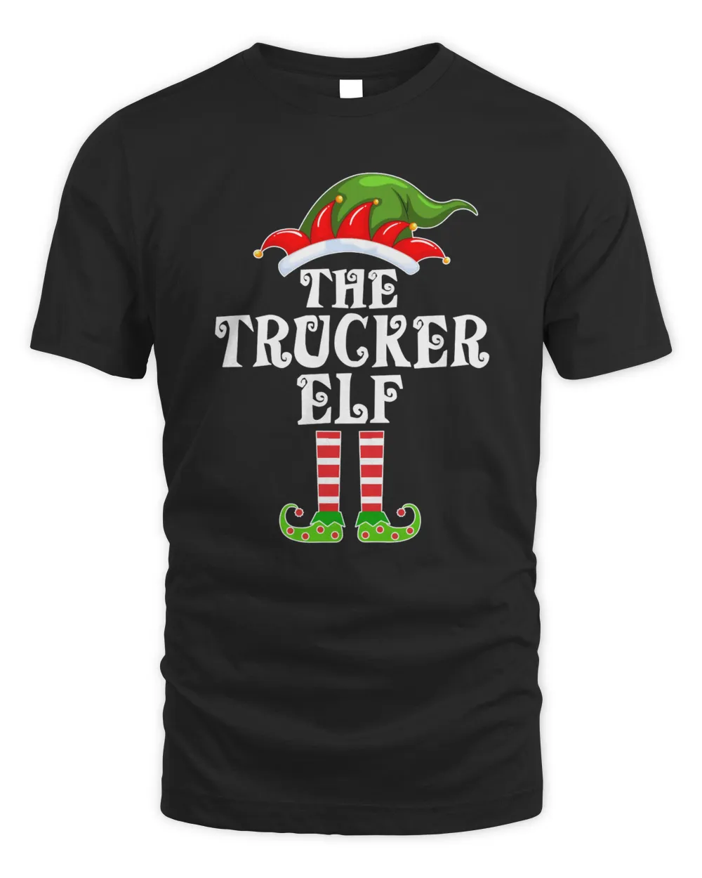 Trucker Elf Matching Family Group Christmas Party Pajama