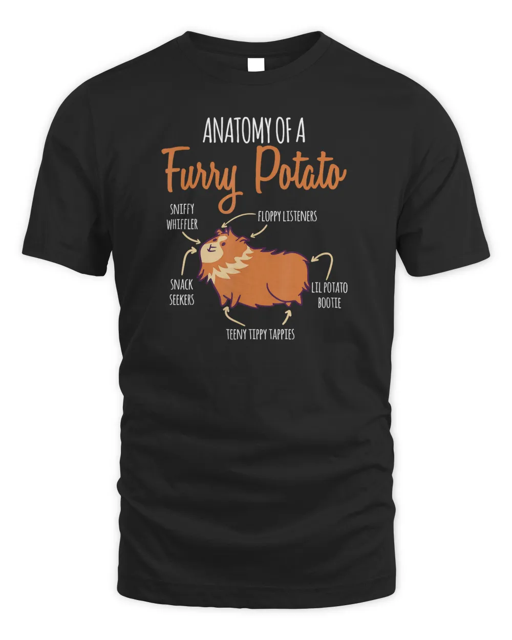 Anatomy Of A Furry Potato Guinea Pig T-Shirt