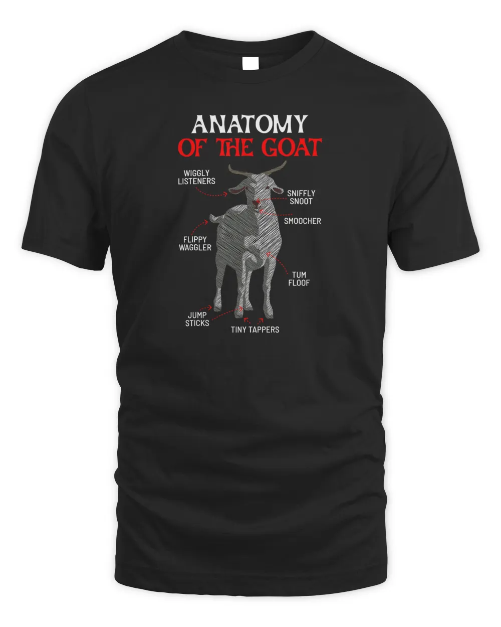 Anatomy of a goat farm animals Farmer Petting Zoo T-Shirt