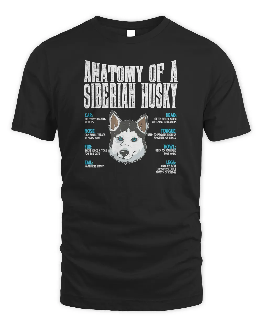 Anatomy of A Husky Dog lover T-Shirt