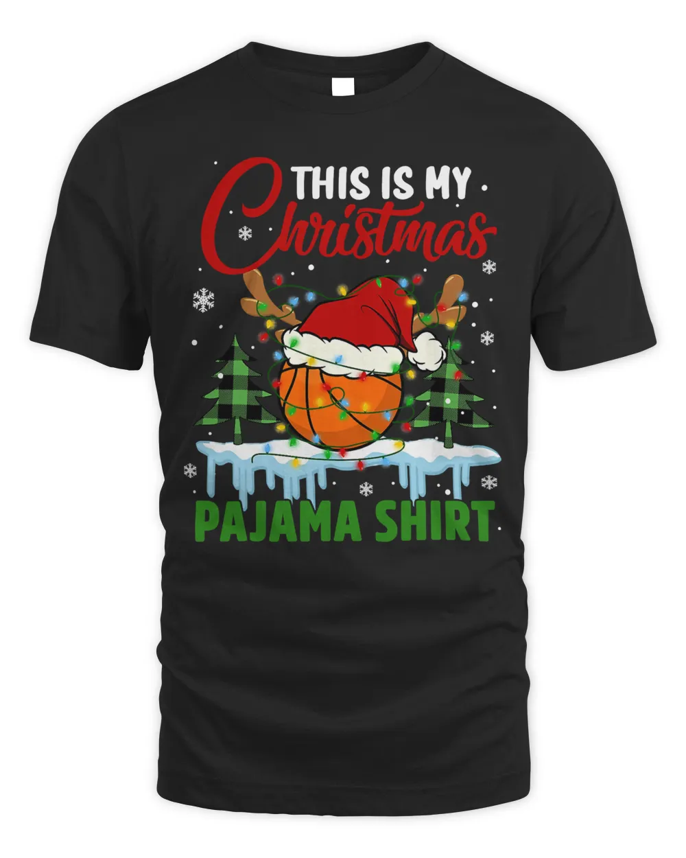 Basketball This is My Christmas Pajama Basketball Christmas Light 160