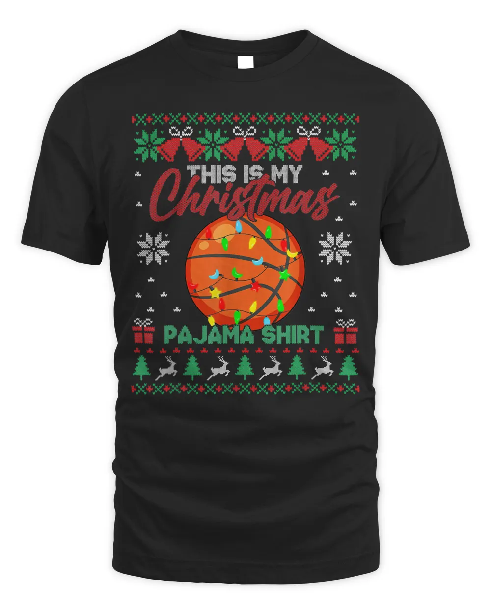 Basketball This Is My Christmas Pajama Ugly Sweater 144