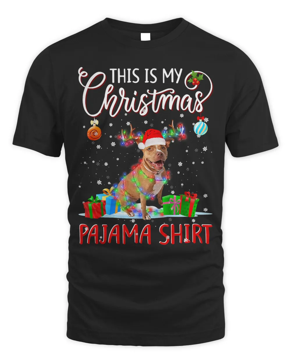 Pitbull This is My Christmas Pajama Pitbull Christmas Lights 302