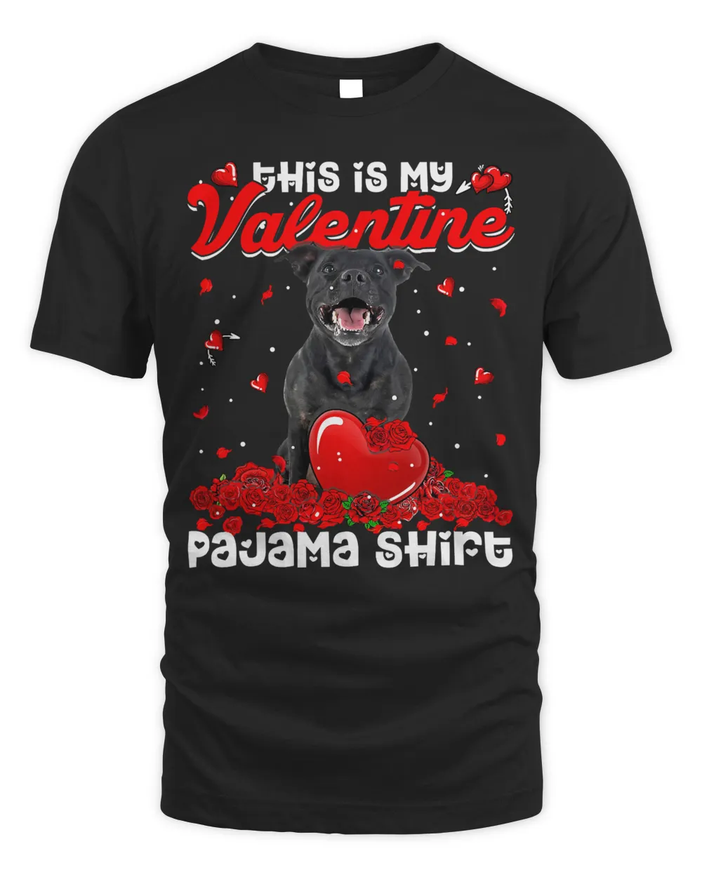 Pitbull This Is My Pitbull Dog Valentines Hearts Puppy Lover 235