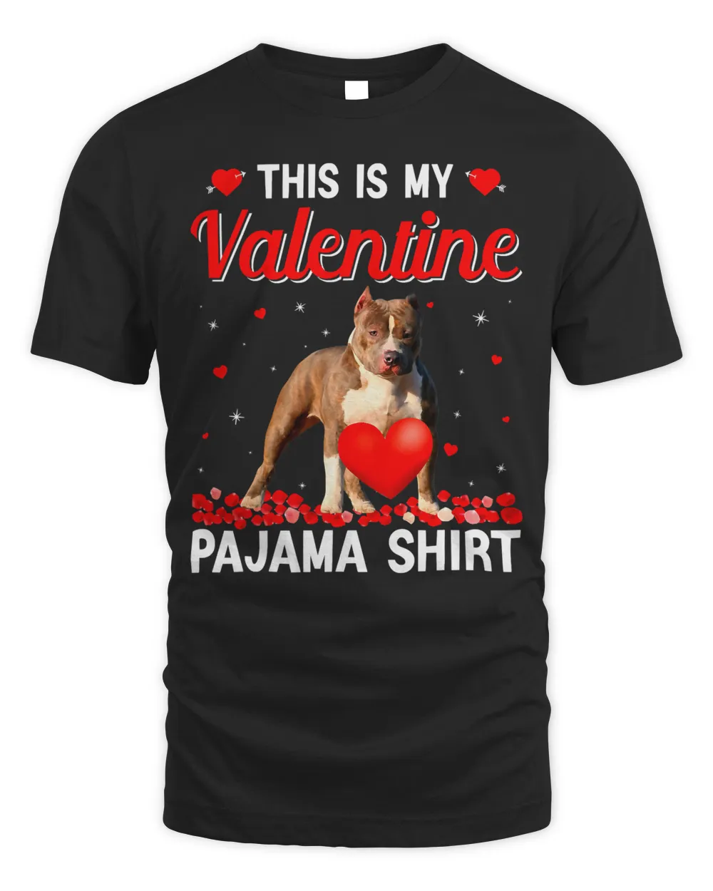 Pitbull This Is My Pitbull Dog Valentines Hearts Puppy Lover 348
