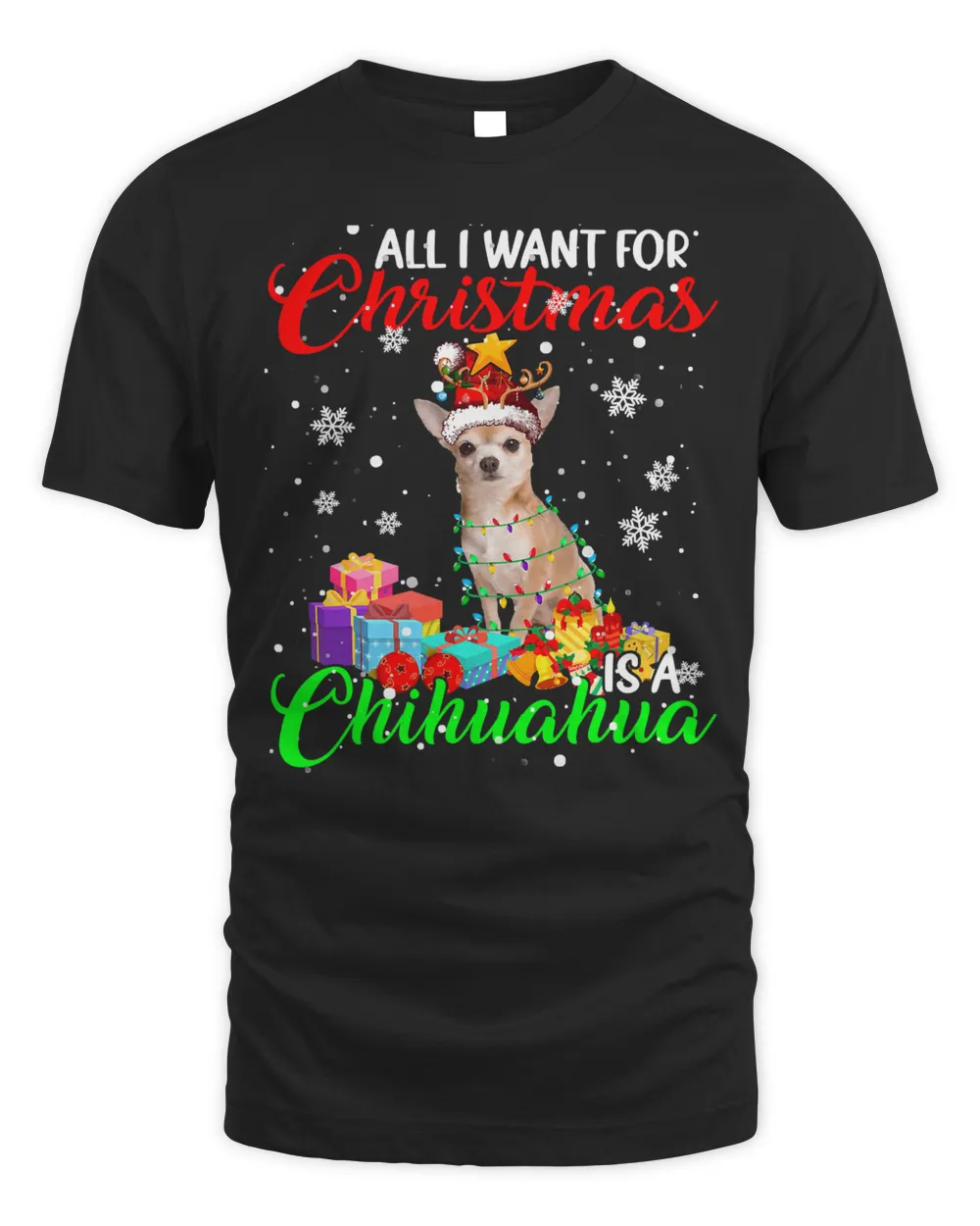 All I Want For Christmas Is A Chihuahua Santa Reindeer Xmas 298