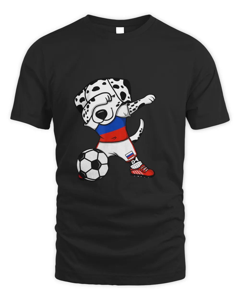 Dabbing Dalmatian Russia Soccer Fans Jersey Russian Football T-Shirt