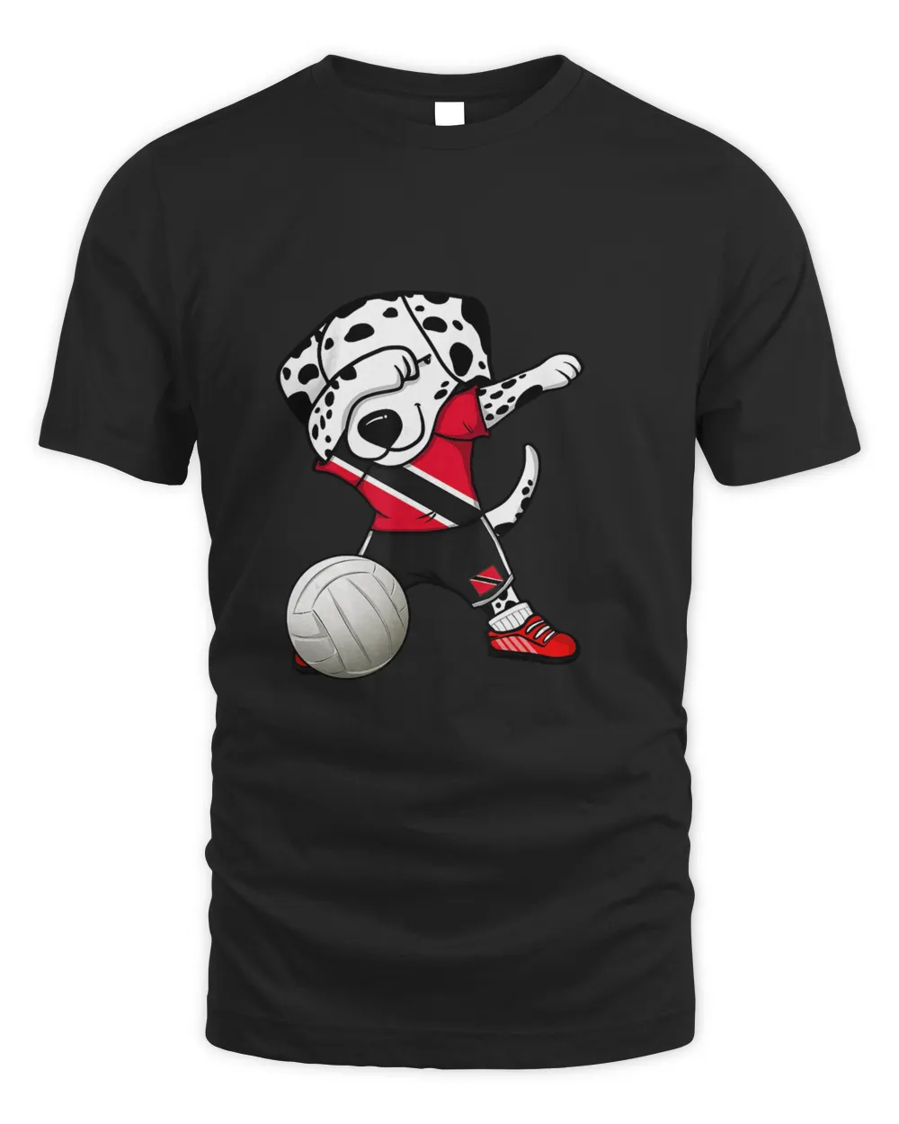 Dabbing Dalmatian Trinidad and Tobago Volleyball Fans Jersey T-Shirt
