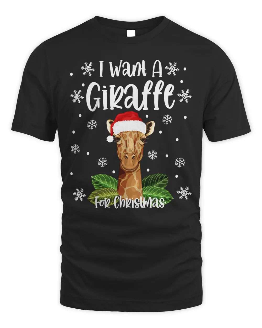 Giraffe All I Want For Christmas Is A Giraffe Animal Christmas 200