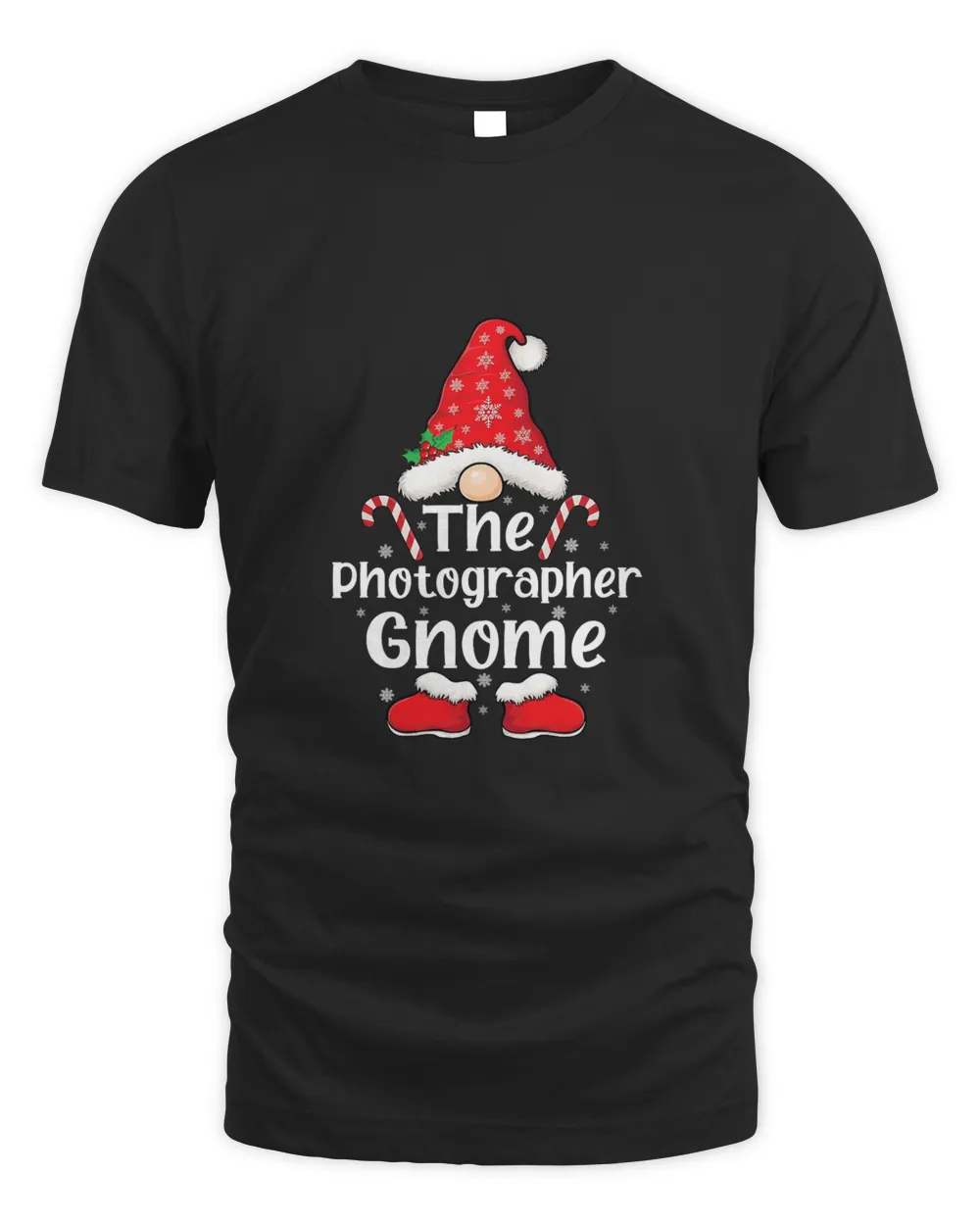 The Photographer Gnome Christmas pattern photography lover T-Shirt