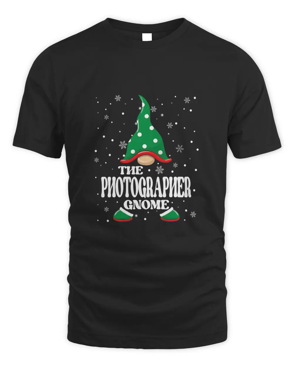 The Photographer Gnome Xmas Pajama Matching Family Group T-Shirt