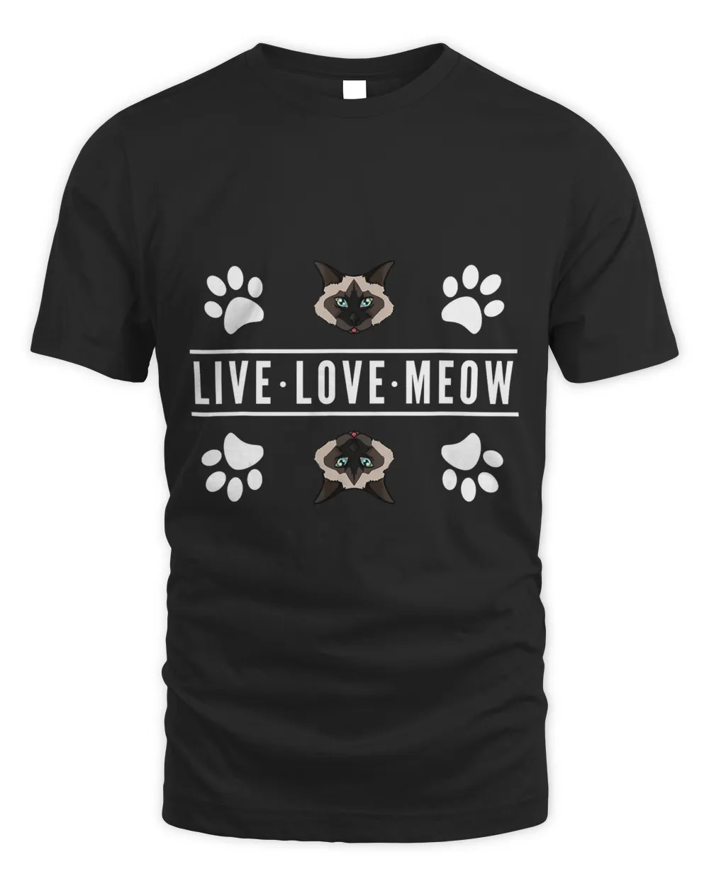 I Love My Birman Cat, Live Love Meow T-Shirt