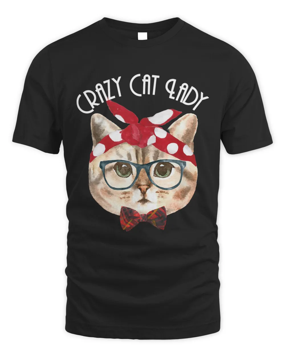 Crazy Cat Lady Unisex Standard T-Shirt black s