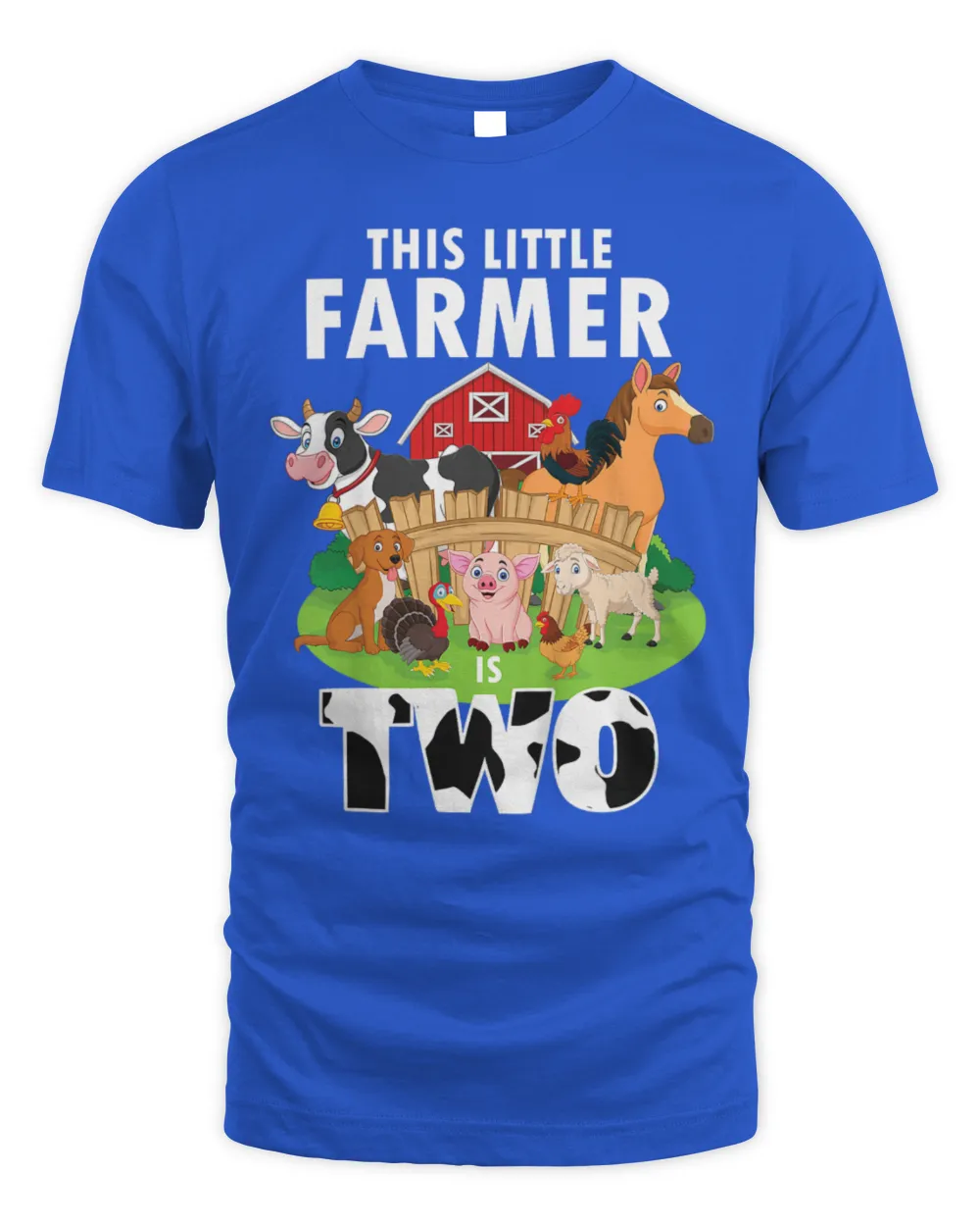 Kids 2 Years Old Boy Farmer 2nd Birthday Farm Animals Kids