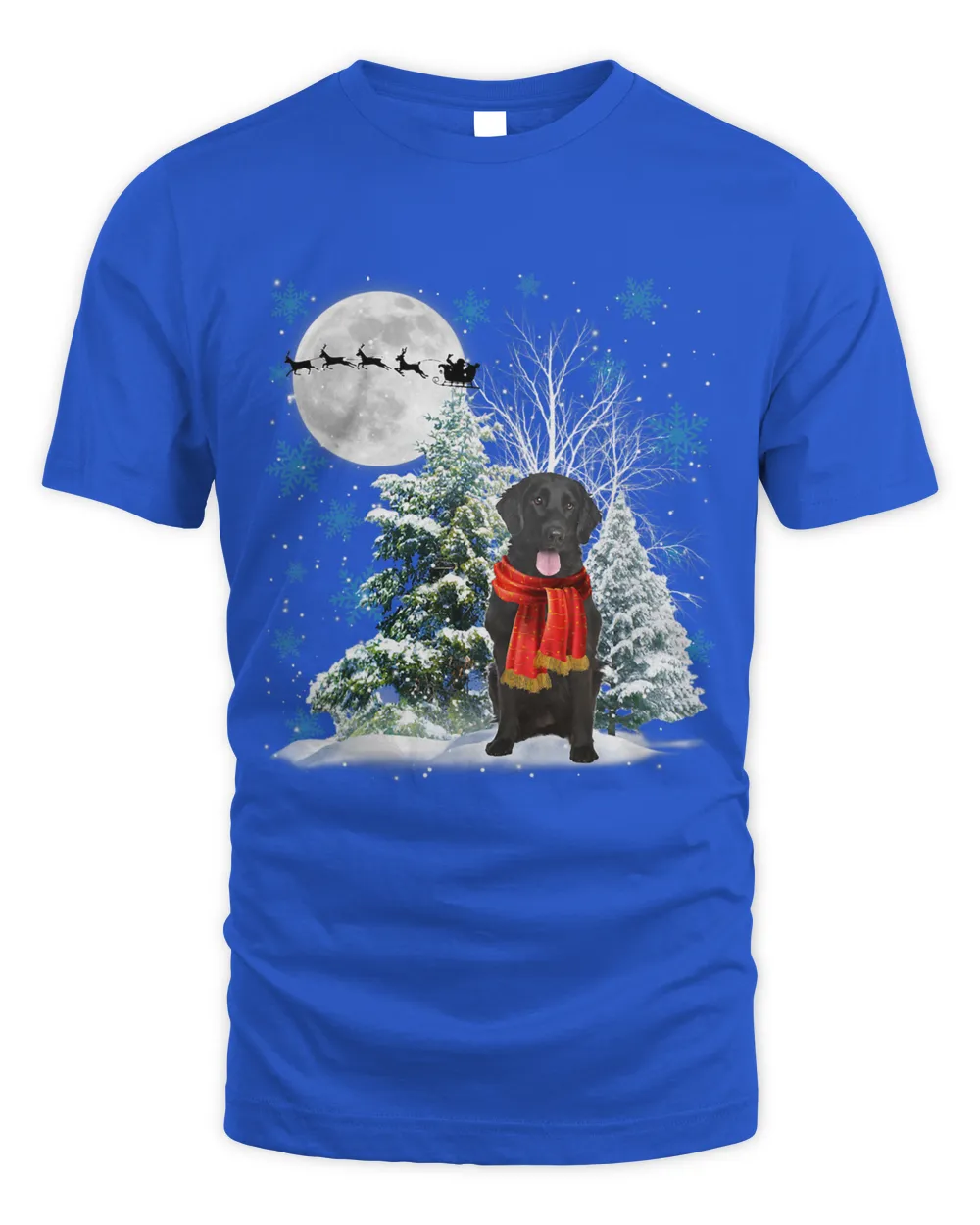 FlatCoated Retriever Under Moonlight Snow Christmas Pajama 129