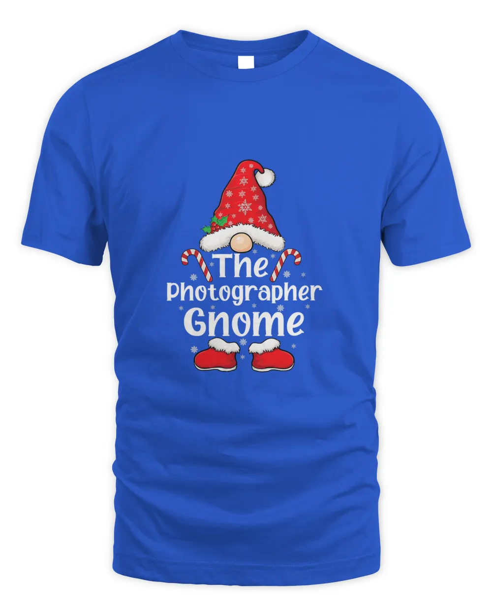 The Photographer Gnome Christmas pattern photography lover T-Shirt