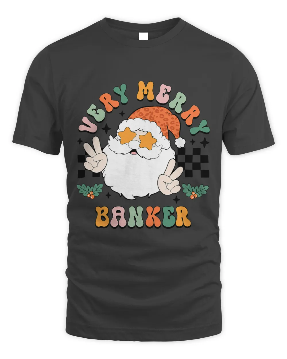 Banker Gifts Very Merry Banker Groovy Retro Christmas Banker Pajamas