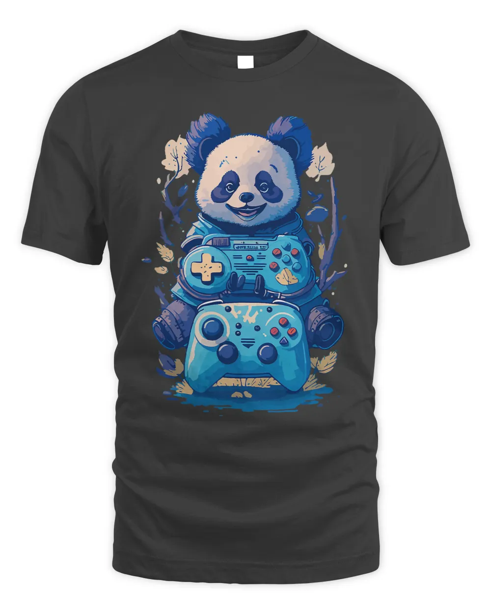 Gamer Panda With Gamepad Illustration