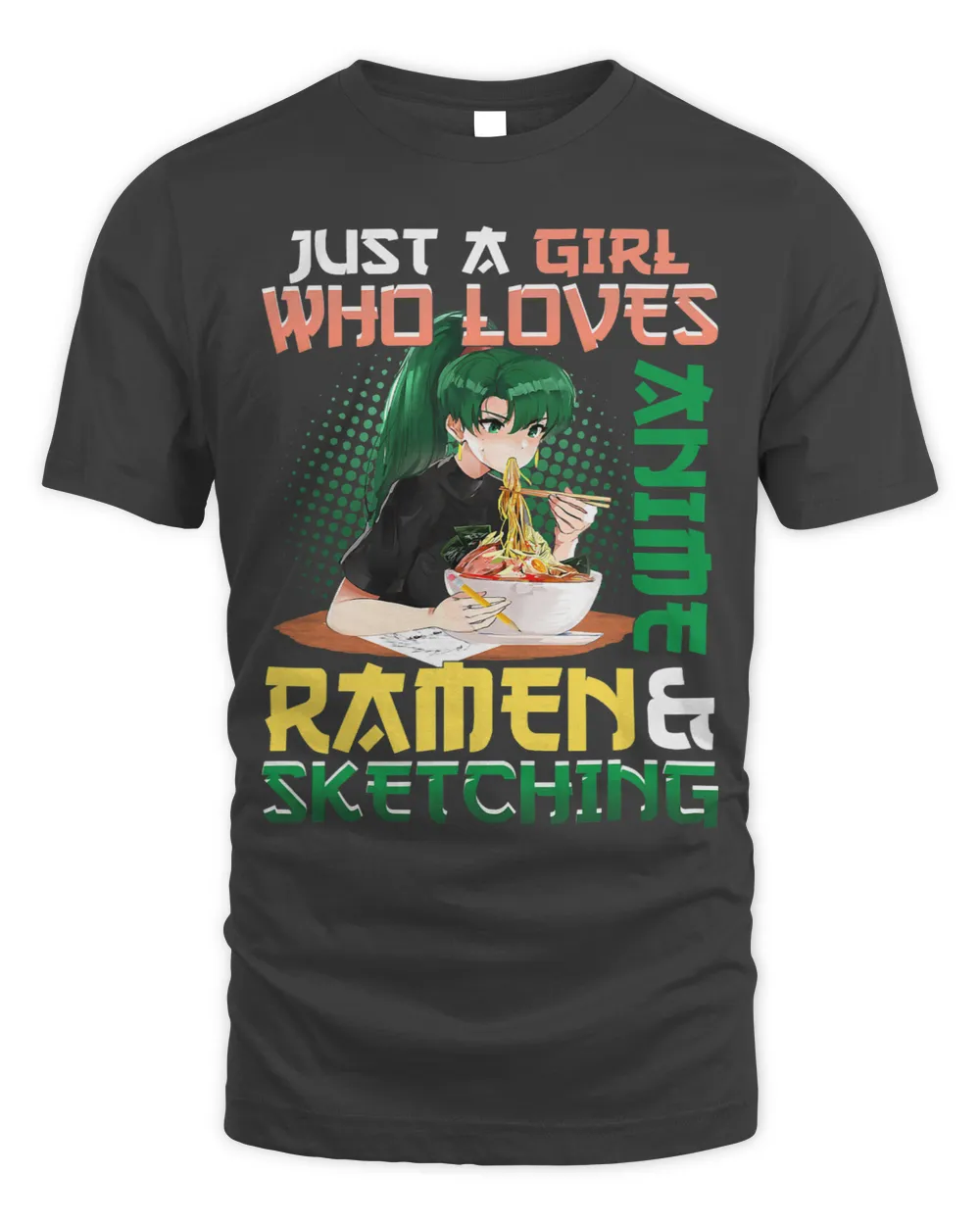 Girl Who Loves Anime Ramen and Sketching Kawaii Teens Gift