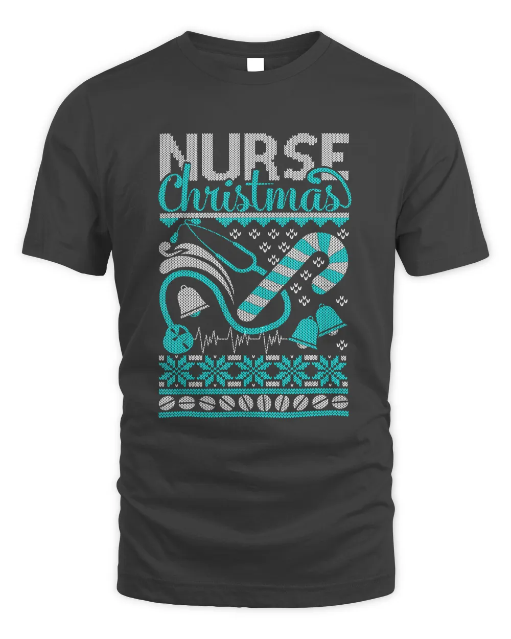 Ugly Christmas Nurse Shirt Candy Cane Holiday Party RN LPN T-Shirt