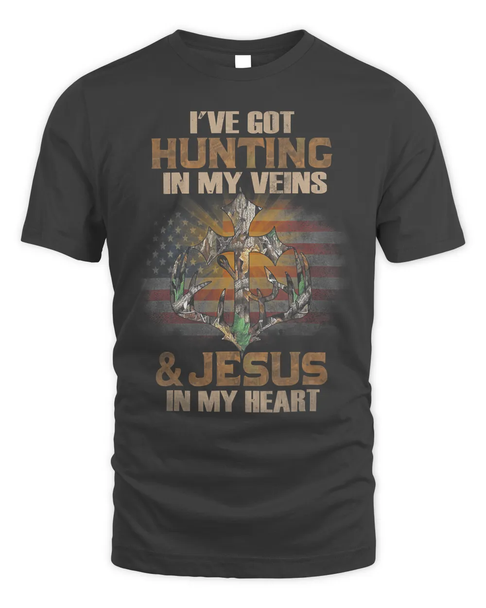 Ive Got Hunting In My Veins And Jesus In My Heart Funny 194