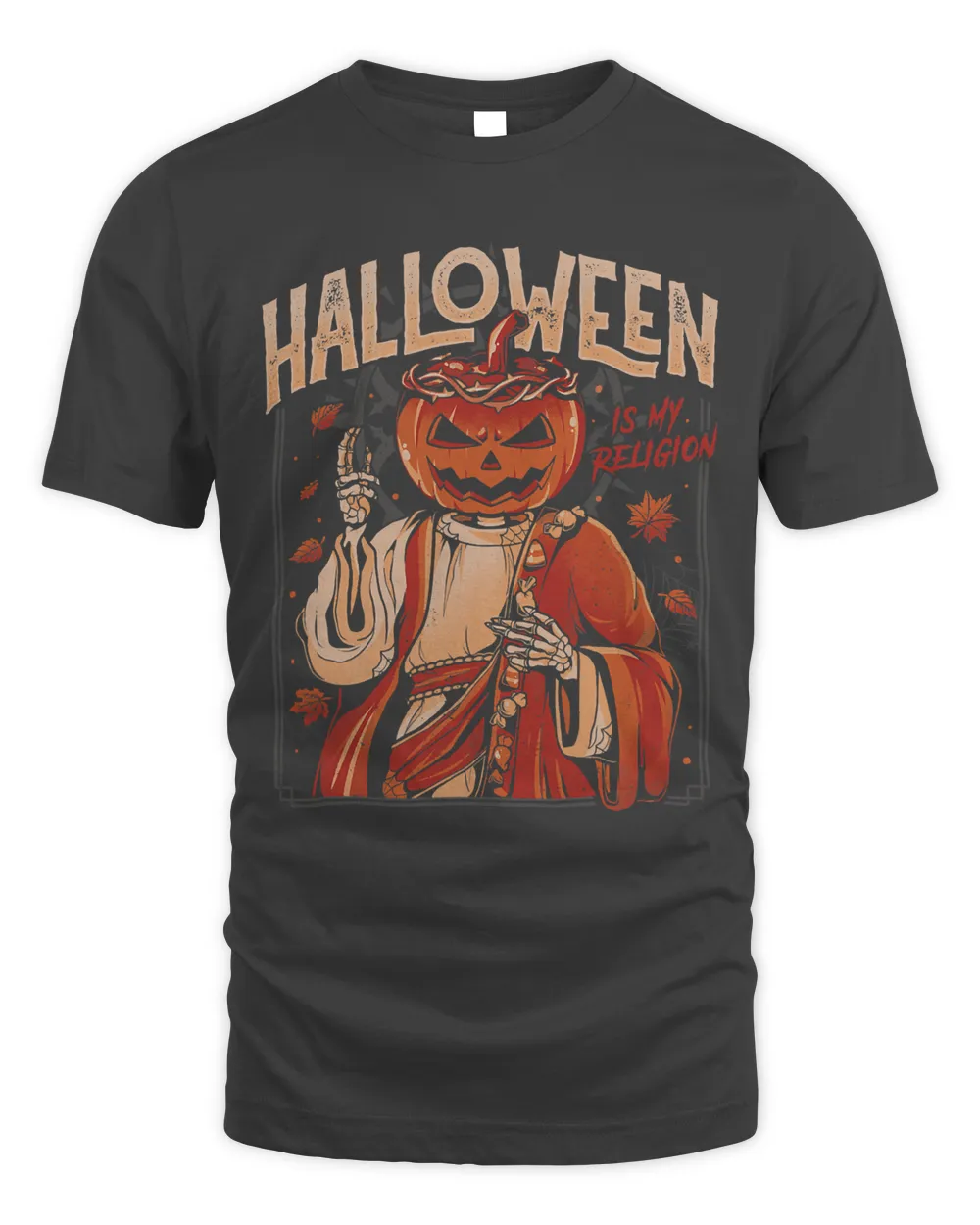 Halloween Is My Religion Funny Pumpkin Jesus664