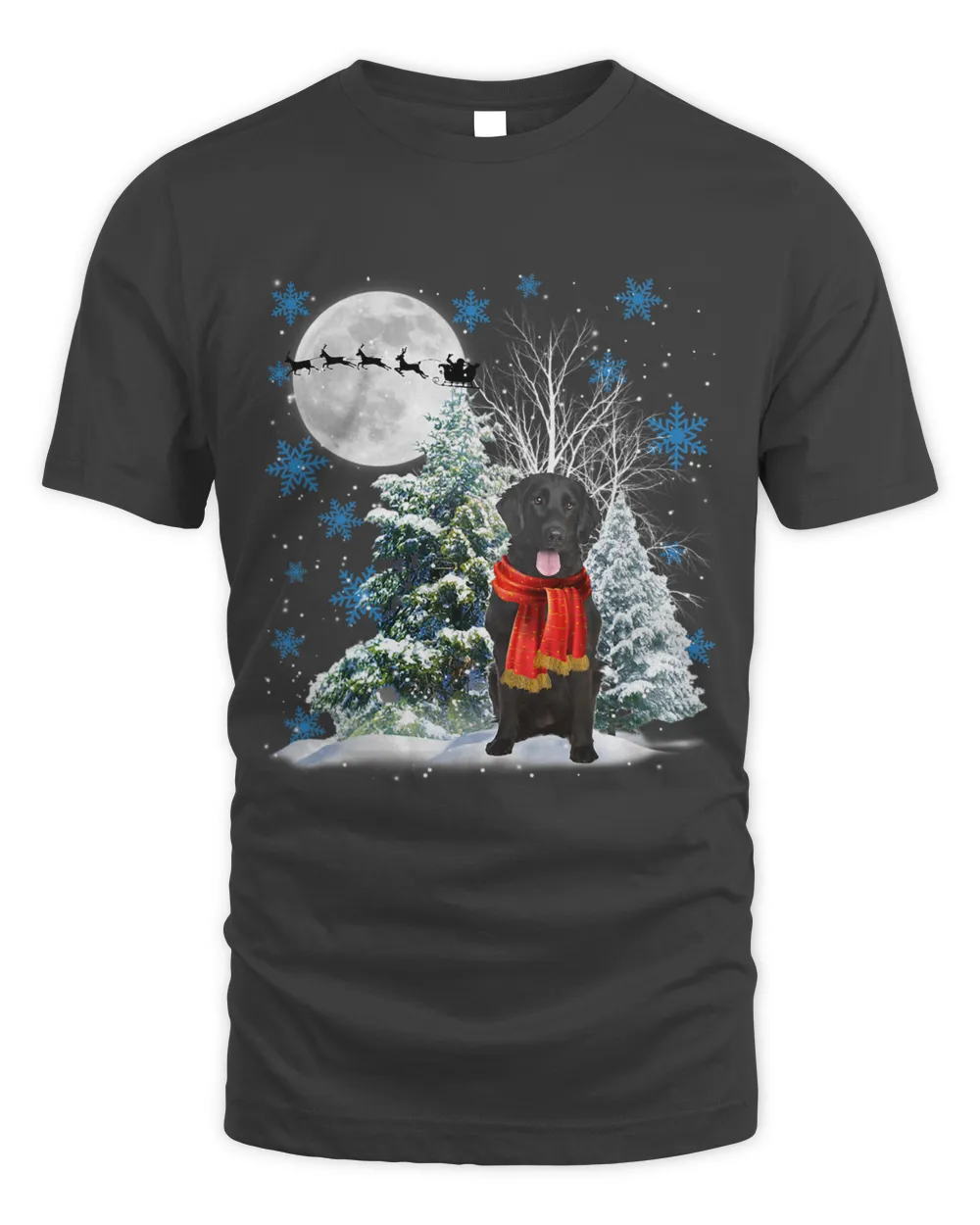 FlatCoated Retriever Under Moonlight Snow Christmas Pajama 129