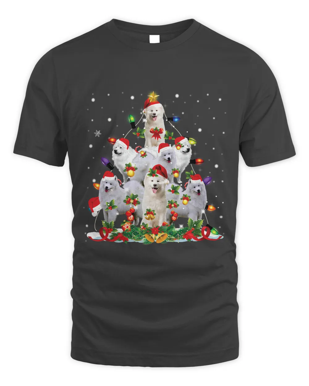Samoyed Christmas Lights Tree Funny Dog Lover Xmas 238