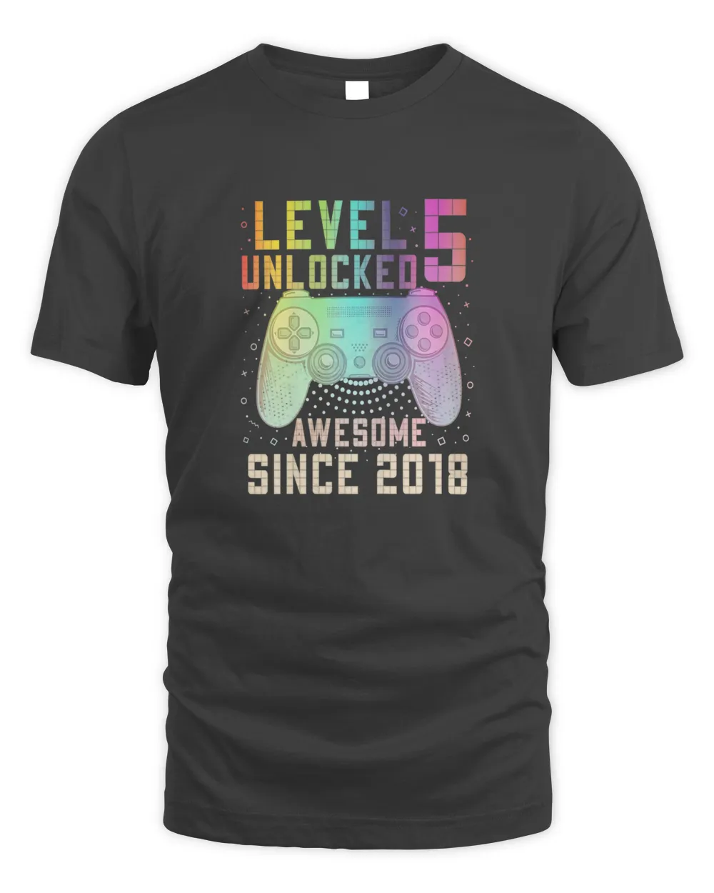 Kids Level 5 Unlocked 5th Birthday 5 Year Old Boy Gamer 5 yr Bday