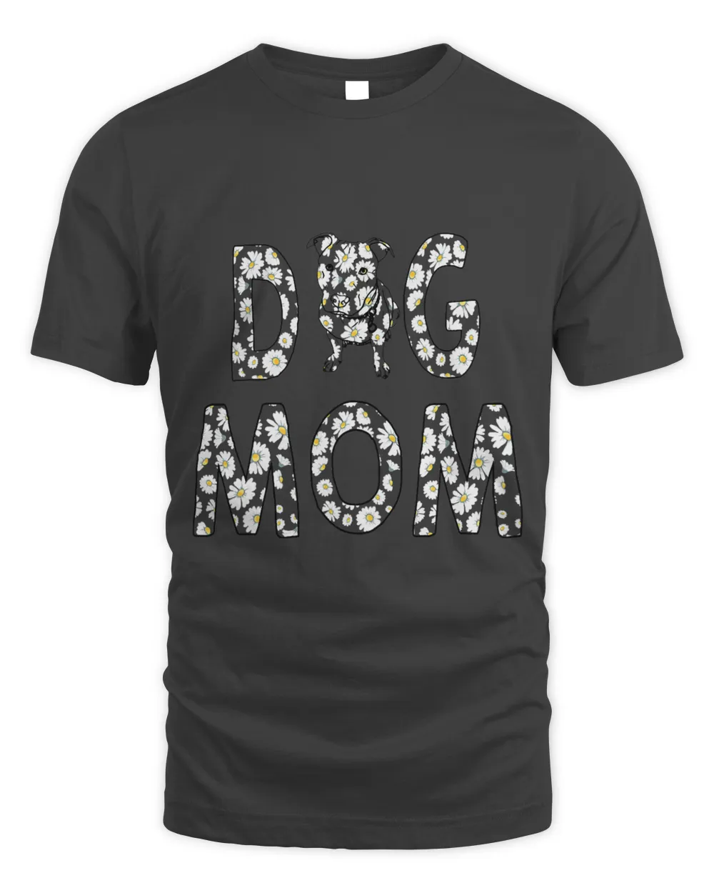 Womens Dog Mom Pitbull With Daisy Pitbull Mom Mothers Day Gifts
