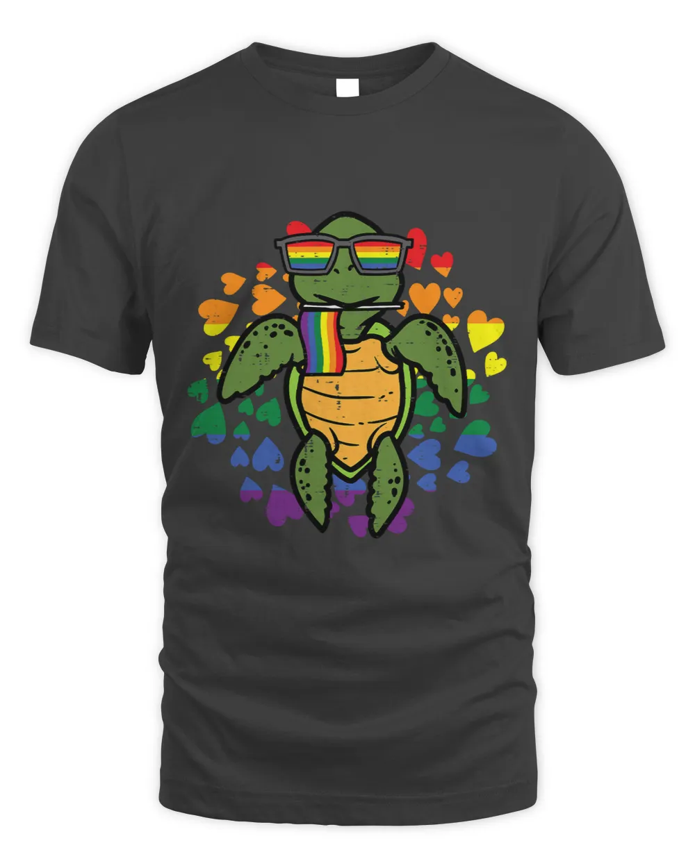 Rainbow Flag Turtle Gay Pride Ally LGBTQ LGBT Men Women