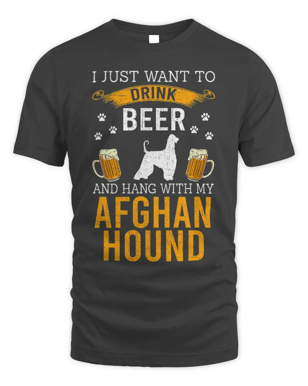 I Just Want To Drink Beer & Hang With My Afghan Hound T-Shirt