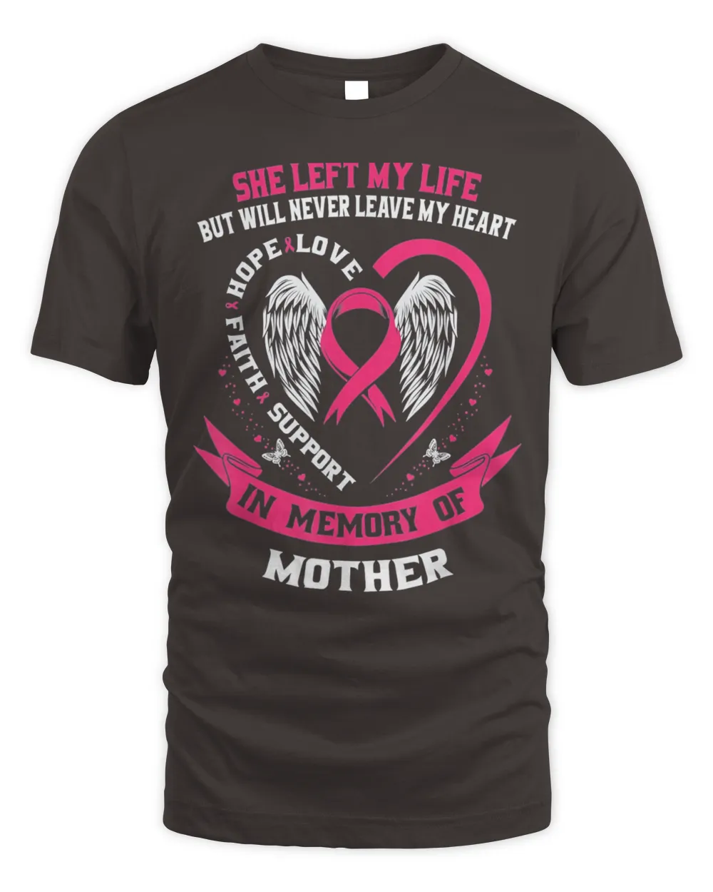 Mother In Memory Of My Mom Breast Cancer Awareness Memorial T-Shirt