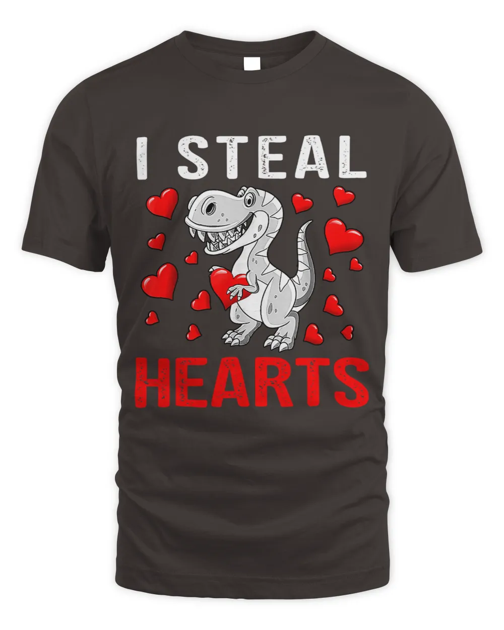 Valentines Day Dinosaur I Steal Hearts Boys Men Love T rex