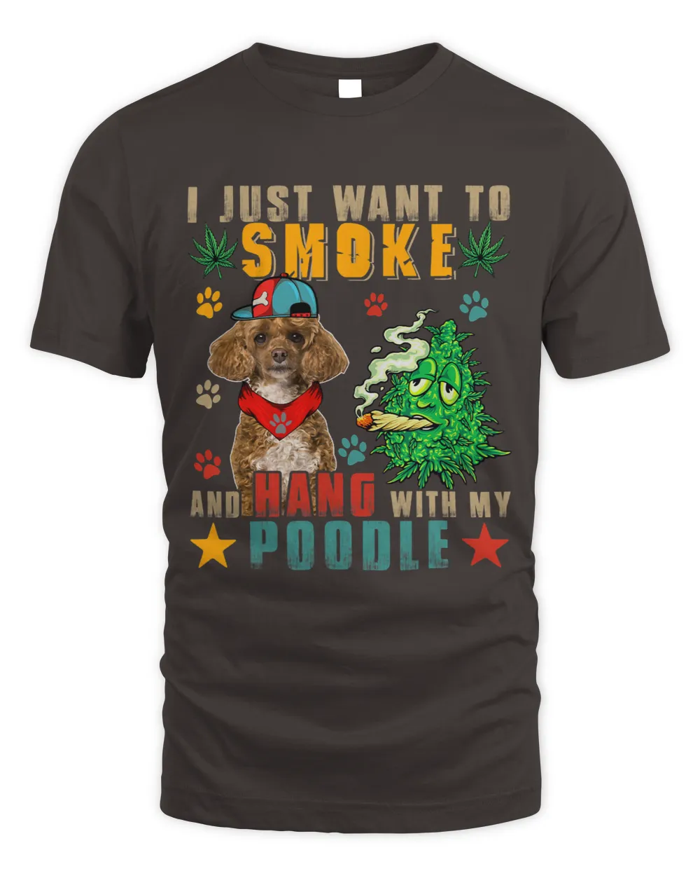 Vintage Smoke And Hang With My Poodle Funny Smoker Weed 7