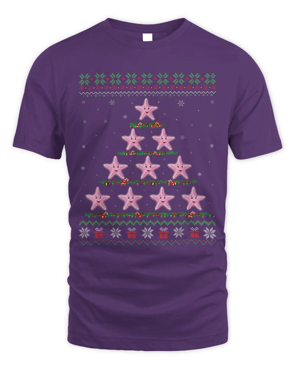 Matching Ugly Christmas Ornament Decor Xmas Starfish Tree