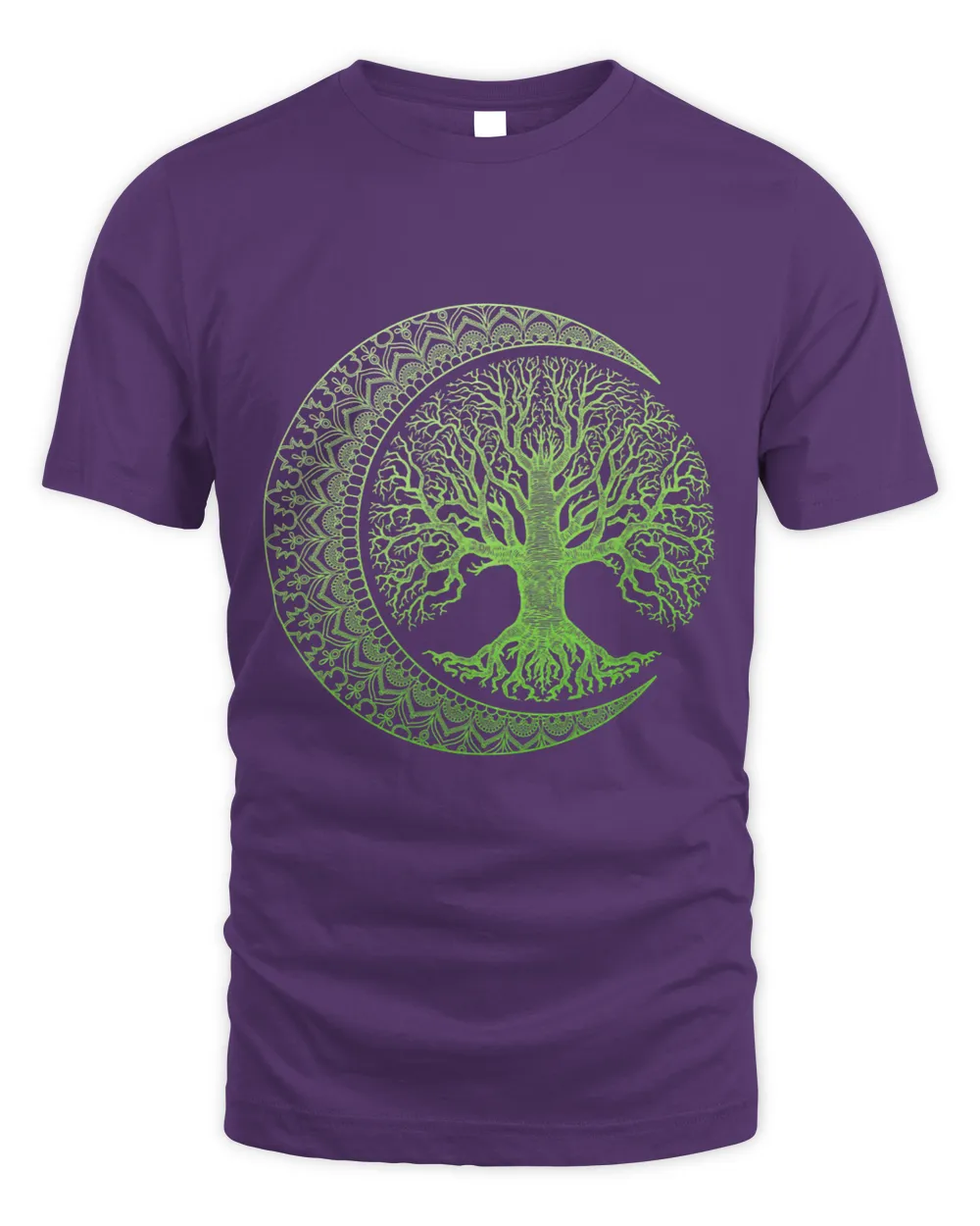 Green Tree of Life Cresent Moon Phases Mandala Yoga Gift