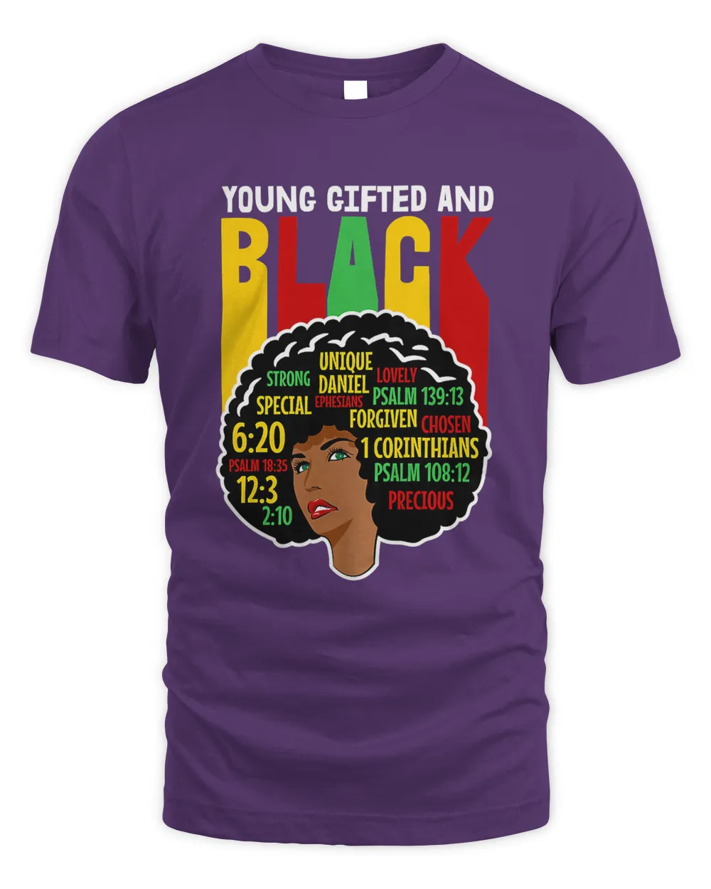 Womens Young ed And Black History Month Retro BLM Melanin Afro T-Shirt