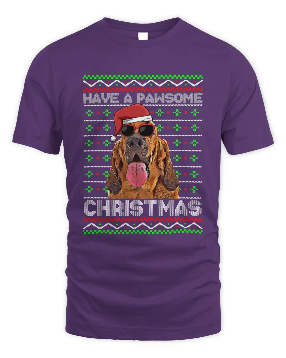 Bloodhound Dog Funny Pawsome Christmas281