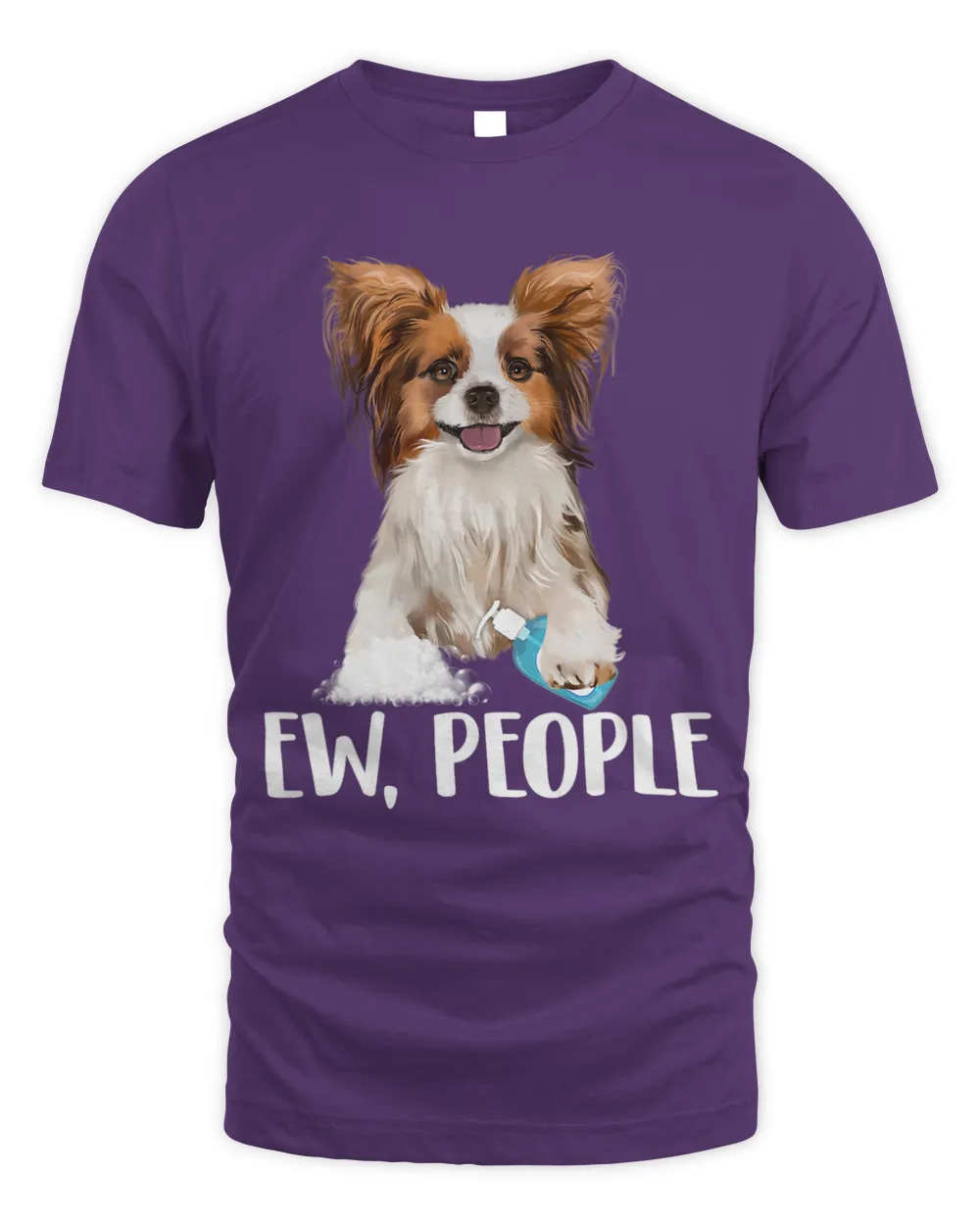Papillon Dog Ew People Wearing A Face Mask Funny Christmas 176
