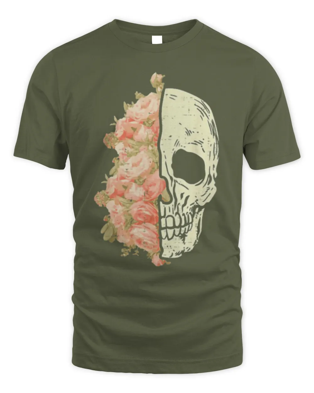 Floral Skull Skeleton Flowers Halloween Costume Shirt