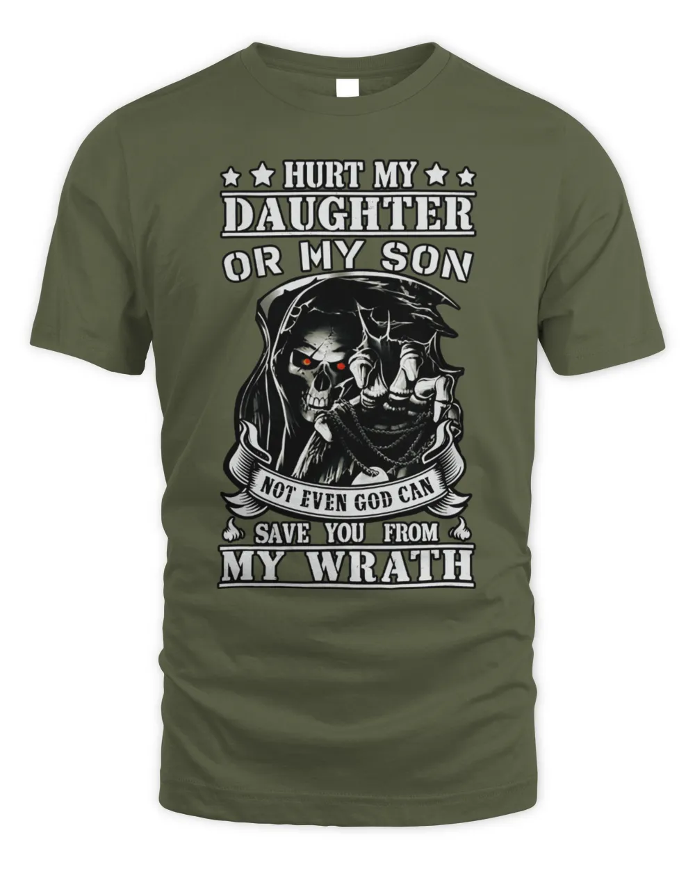 “Hurt My Daughter” – Protective Parent T-Shirt