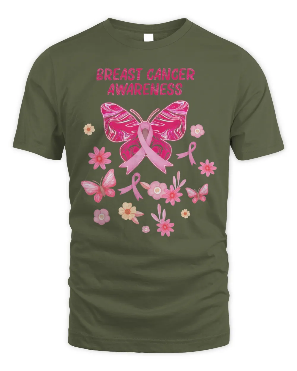 In october We Wear Pink Butterfly Breast Cancer Awar Tee Shirt